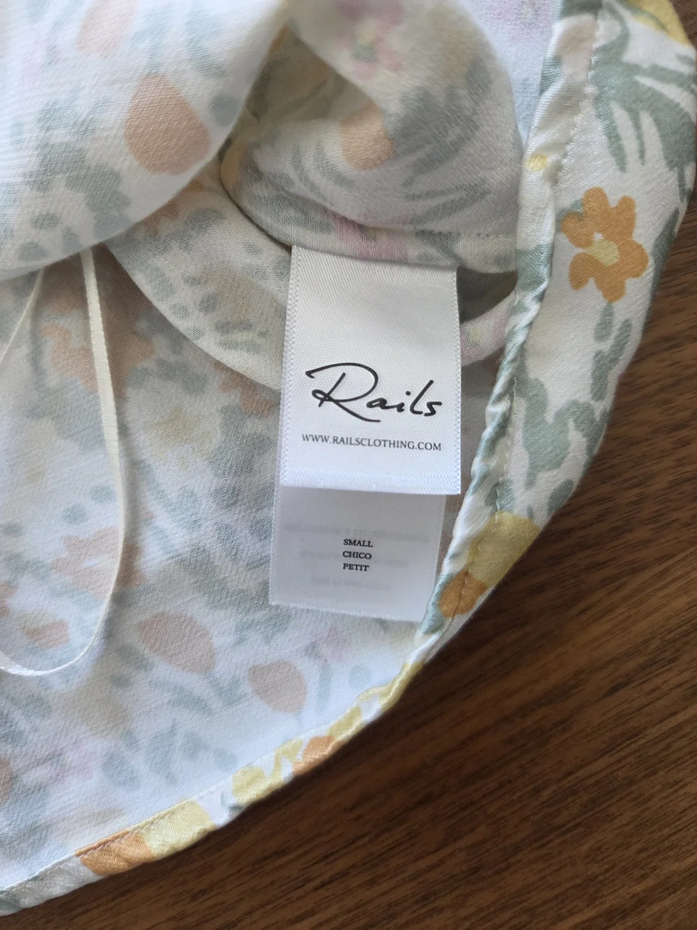 Rails Paolo Summer Meadow Floral Print V-Neck Satin Camisole Top, Size Small - Picture 6 of 8